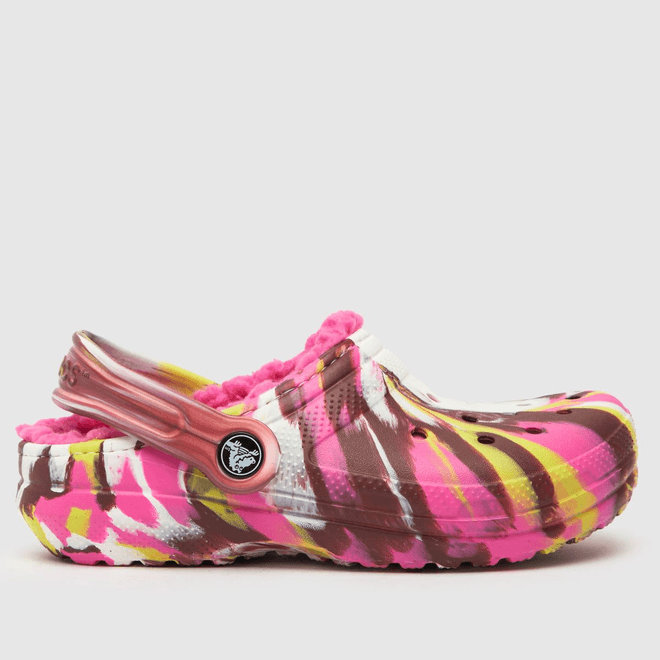 Crocs Kids Marbled Faux Sherpa Lined Rubber Crocs 207773-6RW