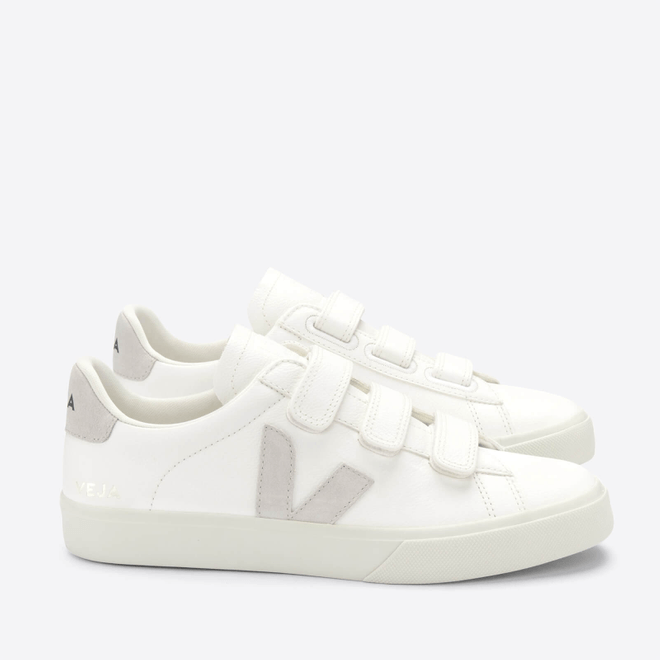 Veja Women's Recife Chrome Free Leather Velcro Trainers RC0502919A350
