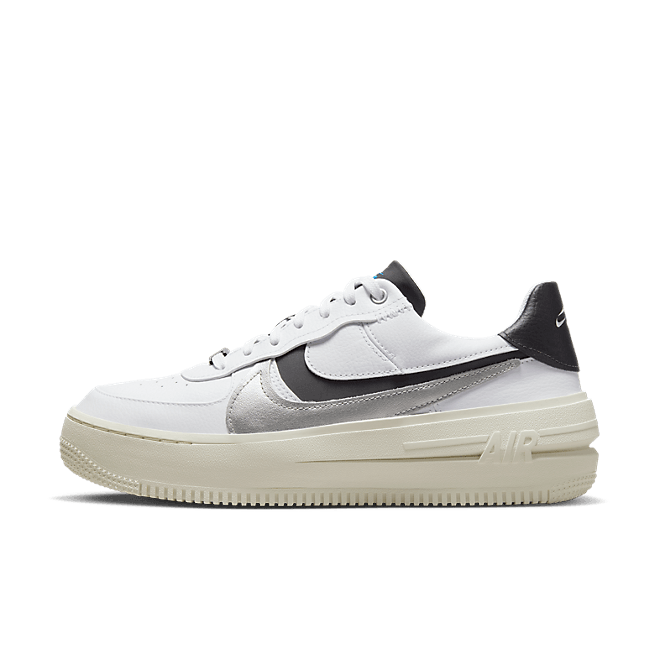 Nike Air Force 1 PLT.AF.ORM White Metallic Silver Black (W) DX3199-100