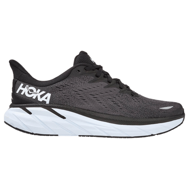 Hoka One One Clifton 8 Black White (Wide) 1121374-BWHT