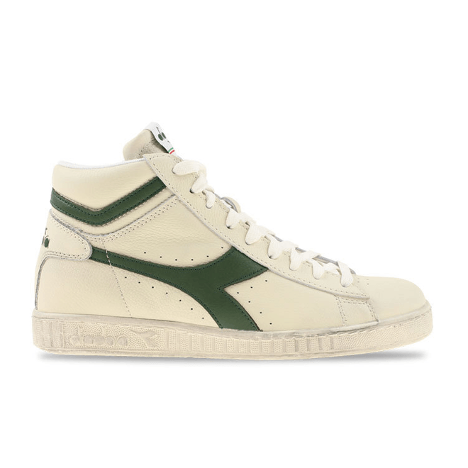 Diadora Game L High Waxed Wit/Groen Heren 501-178300-C1161