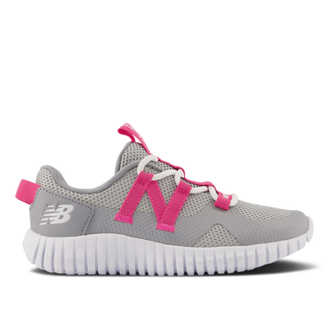 New Balance Playgruv v2 Bungee Little Kid Wide 'Grey Hi-Pink' PTPGRVAD-W