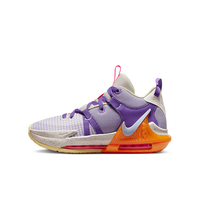 Nike LeBron Witness 7 GS 'Action Grape Vivid Orange' DQ8650-101
