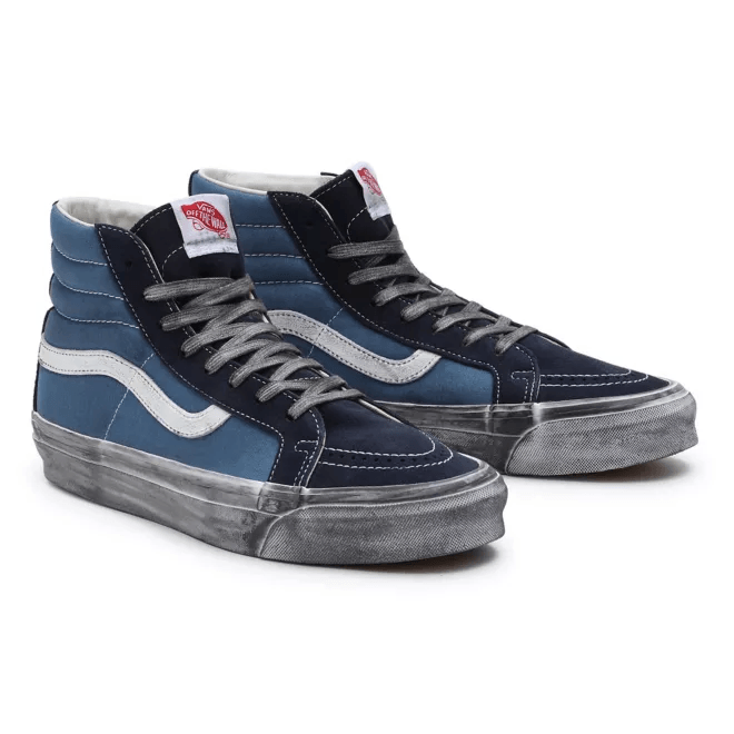Vans Vault UA OG Sk8-Hi LX Stressed Navy Blue VN0A4BVBNGJ