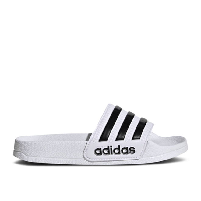 adidas Adilette Shower Slide J 'White Black' HP7606