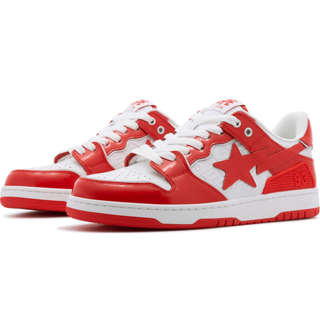 A Bathing Ape Bape SK8 Sta Red White 001FWJ201003_RED