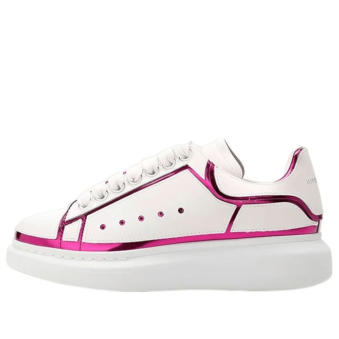 Alexander McQueen Wmns Oversized Sneaker 'White Printers Pink' 708750-WICGG-9993