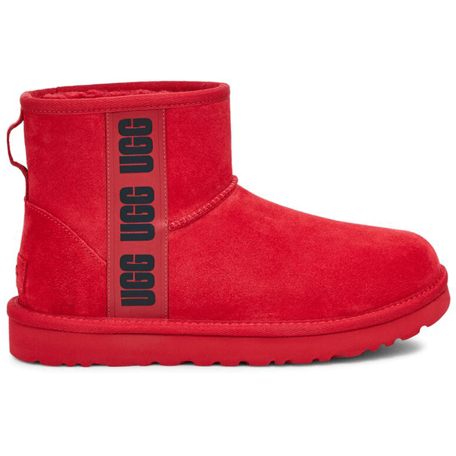 UGG Classic Mini Side Logo Boot Samba Red Black (Women's) 1122558-SRBCK