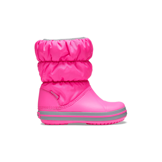 Crocs Winter Puff Boot Kinder Electric Pink / Light Grey 