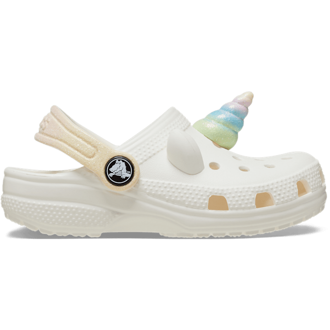 Crocs Kids Toddler Classic I AM Rainbow Unicorn Clogs Chalk  209701-0WV