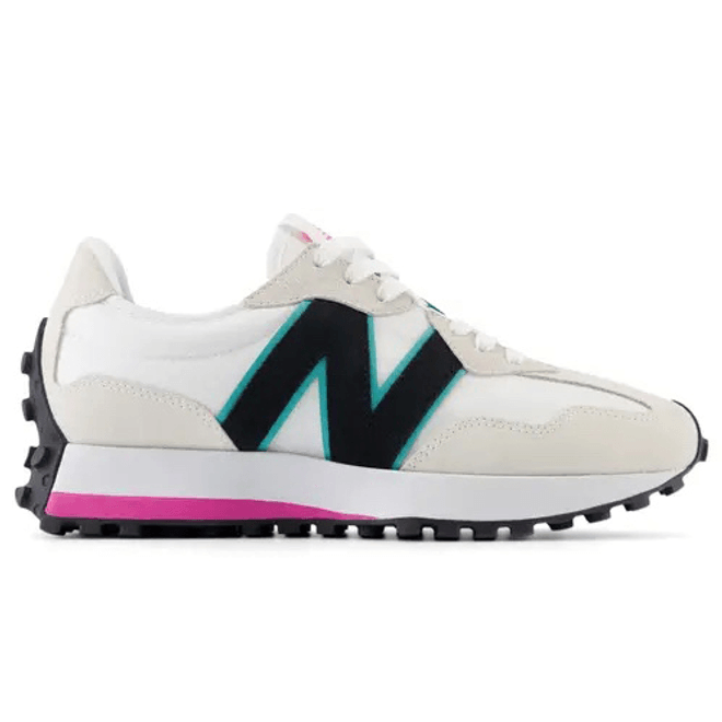 New Balance 327 White Grey Black Light Pink (Women's) WS327NA