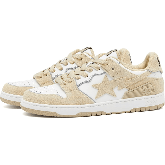 A Bathg Ape Men's Bape Sk8 Sta #3 Sneaker Beige 001FWJ801057I-BGE