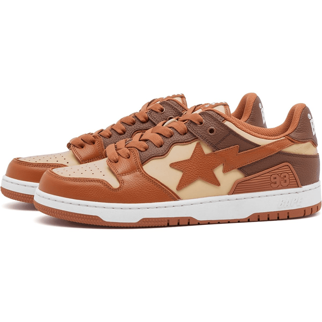 A Bathg Ape Men's Bape Sk8 Sta #5 Sneaker Brown 001FWJ801059I-BRN