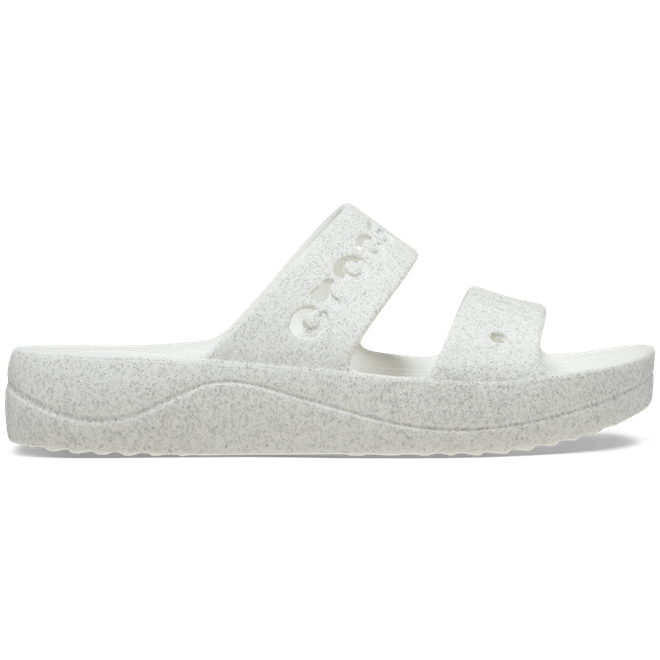Crocs Women Baya Platform Glitter Sandals White  208461-100