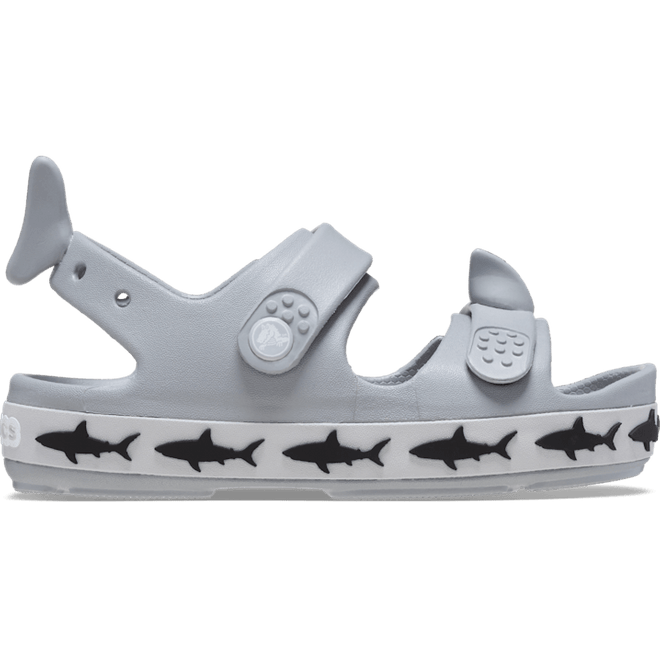 Crocs Kids Toddlers Crocband™ Cruiser Shark Sandals Light Grey 