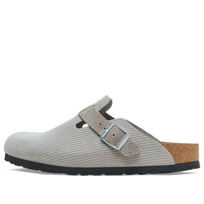 Birkenstock Boston Suede Embossed 'Corduroy Stone Coin' 1026210