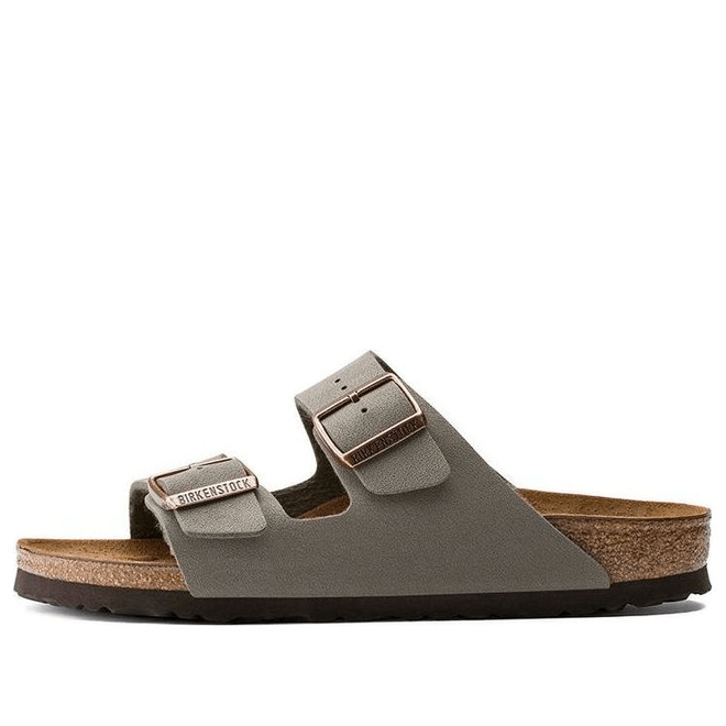 Birkenstock Arizona Birko-Flor Birkibuc Narrow Fit 'Stone' 0151213