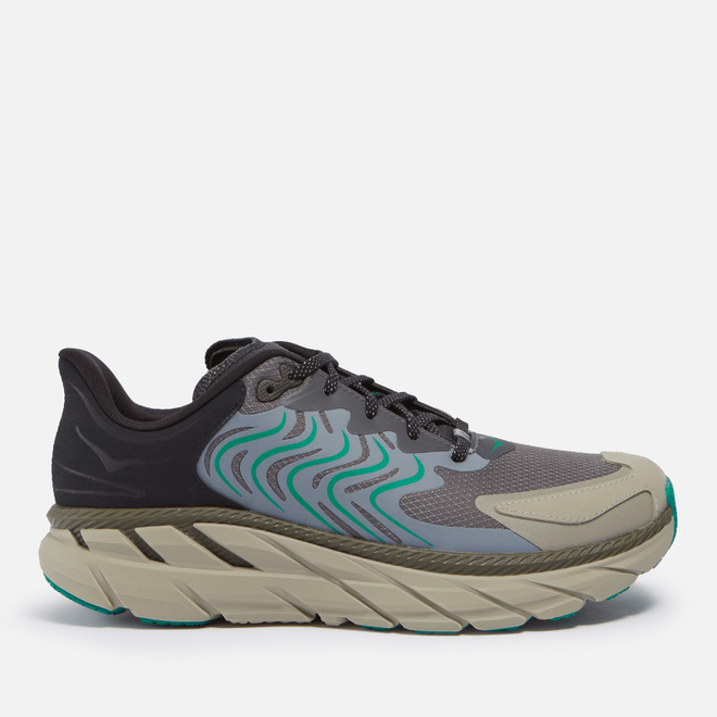 Hoka One One Clifton Ls Pebbled Leather Water-Resistant Grey