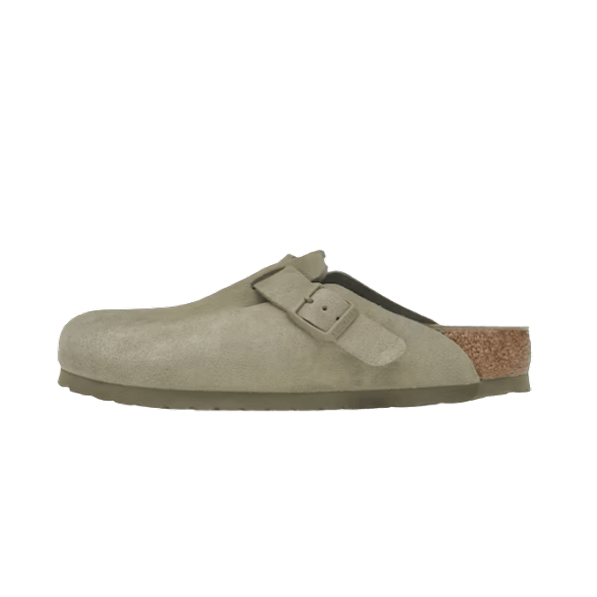 Birkenstock Boston Soft Footbed Suede Faded Khaki 1019054/1019108