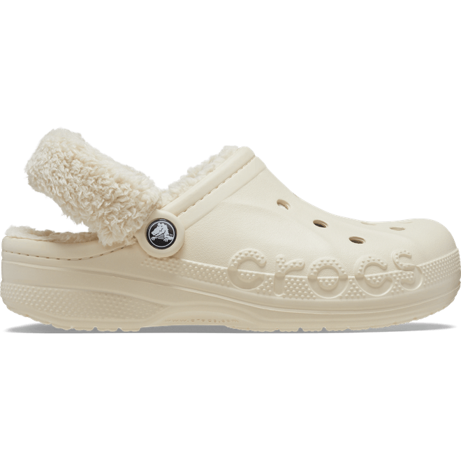 Crocs Baya Lined Fuzz Strap Clogs 'White' 206633-11S