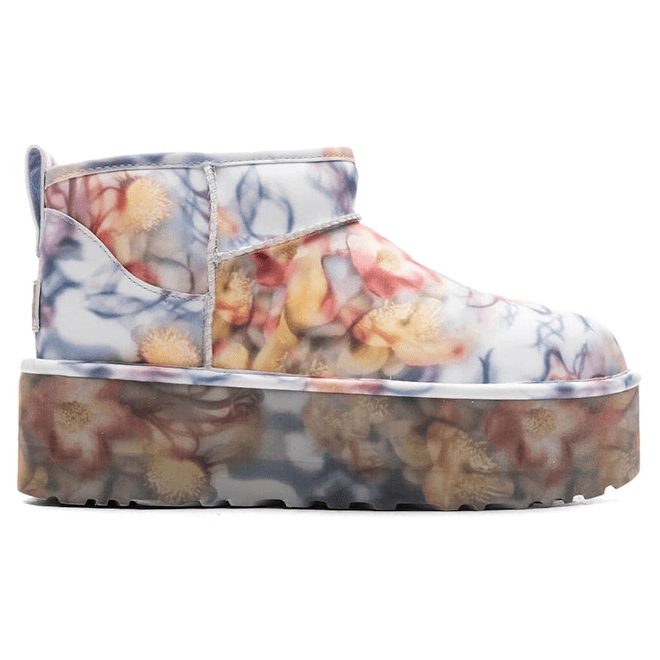 UGG Women's Classic Ultra Mini Platform Light Blue Floral 1170171-LLF