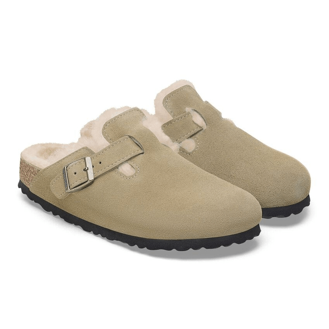 BIRKENSTOCK Boston Shearling Suede Leather Narrow
