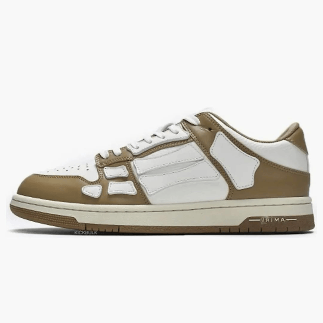 AMIRI Skel Top Low White Brown MFS003-281