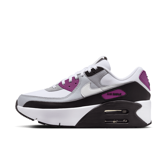 Nike Air Max 90 LV8 White Bold Berry Wolf Grey Photon Dust (Women's) FD4328-109