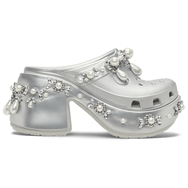 Crocs Simone Rocha X Crocs Siren Clogs Metallic Silver  210646-041