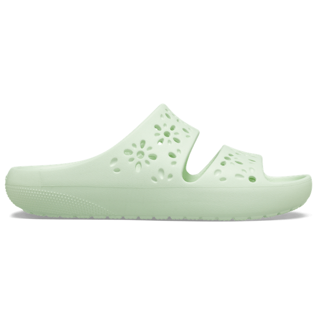 Crocs Classic Floral Cutout Sandals Jade Tint  210966-3YH