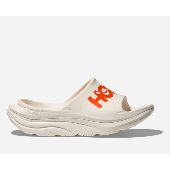 HOKA Ora Athletic Slide in Frost/Lava, Size M8.5/ W9.5 Frost 1155154-FLV