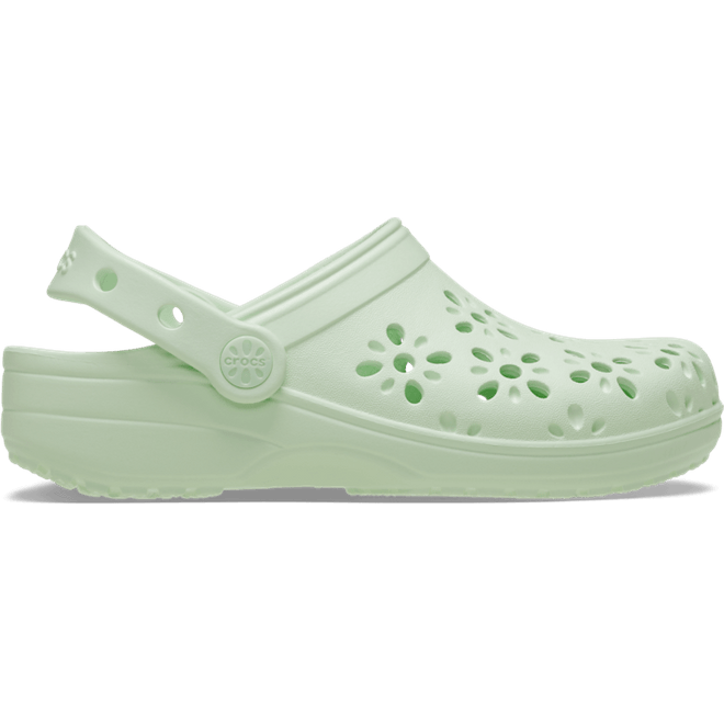 Crocs Kids Classic Floral Cut-Out Clogs Jade Tint  210943-3YH