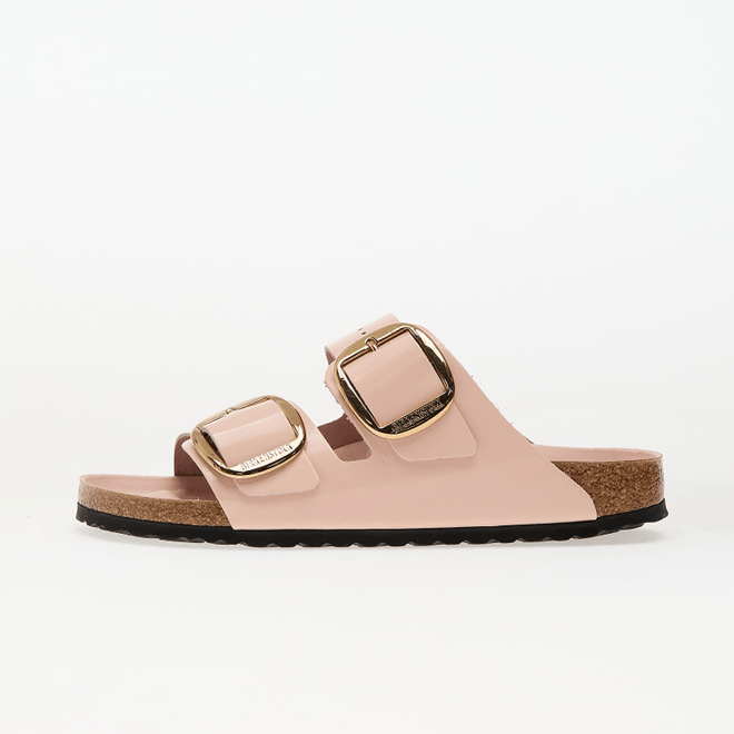 Birkenstock Arizona Big Buckle Natural Leather Patent High-Shine Light Rose  1029392