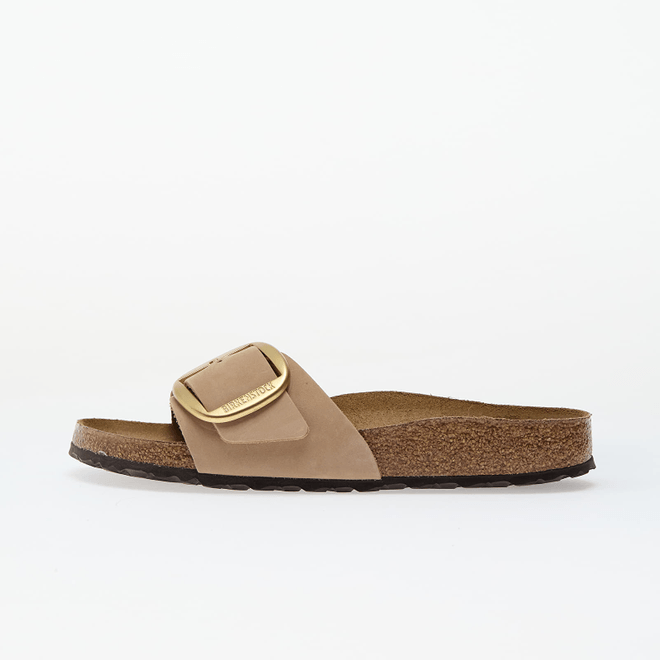 Birkenstock Madrid Big Buckle Natural Leather Nubuck Sandcastle  1024009