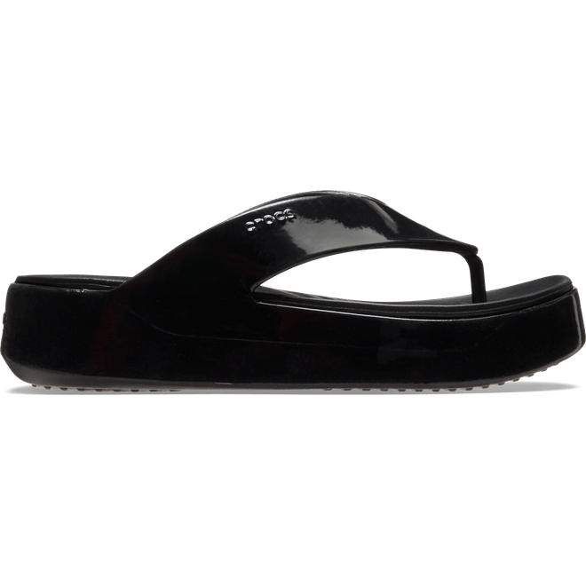Crocs Women Getaway Platform Patent Flips Black  211478-001