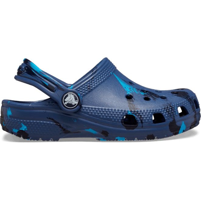 Crocs Toddler Classic Marbled Clogs Kinder Navy  206838-4HQ
