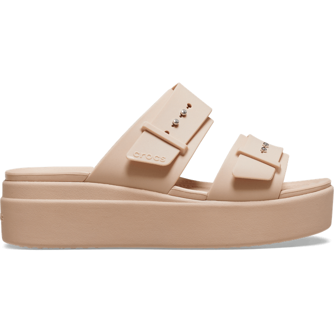 Crocs Women Brooklyn Buckle Sandals Pink Caramel  207431-7AF