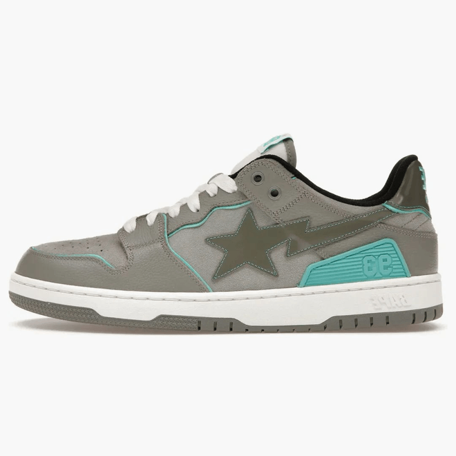 A Bathing Ape Bape Sk8 Sta Grey Turquoise 1I70-191-011