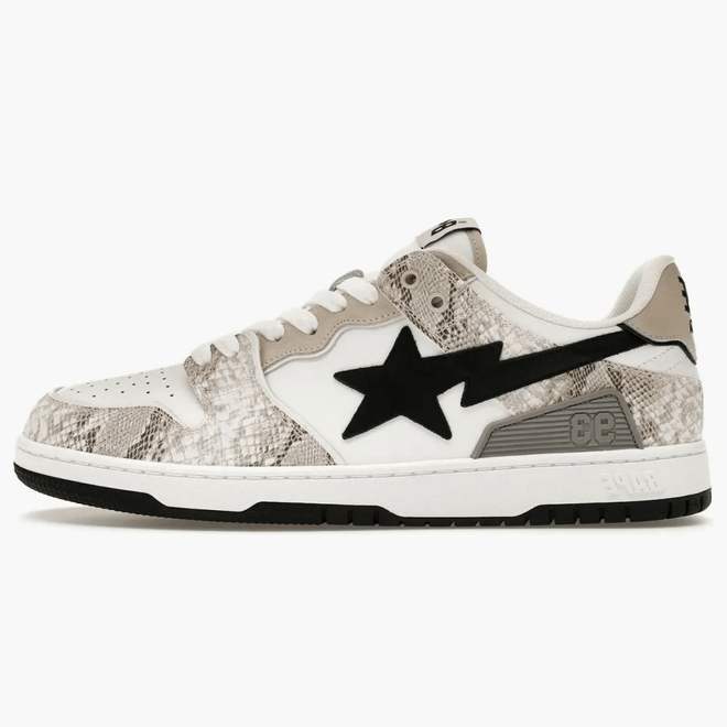 A Bathing Ape Sk8 Sta #1 Beige Snakeskin 1J80-191-055-BEI