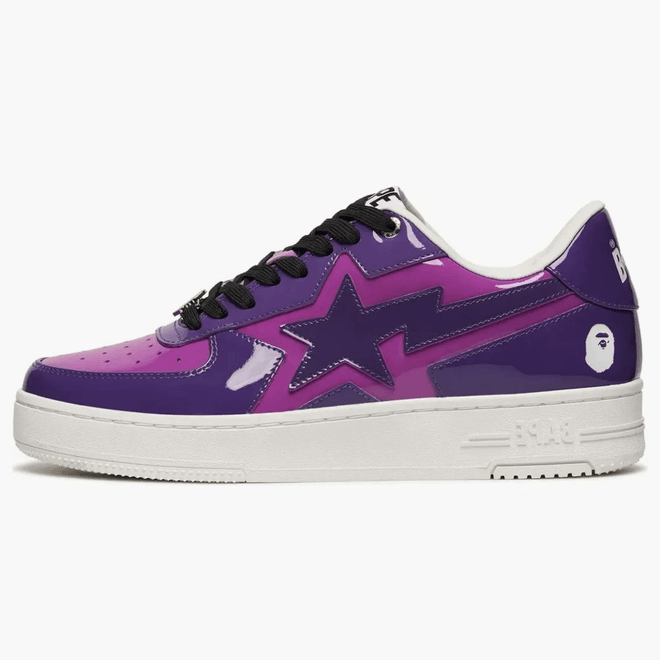 A Bathing Ape Bape Sta Icon Low Purple Patent 1K80-191-308-PUR