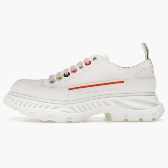 Alexander Mcqueen Tread Slick Low Lace Up White Multi (women's) 611705W4MVV9650