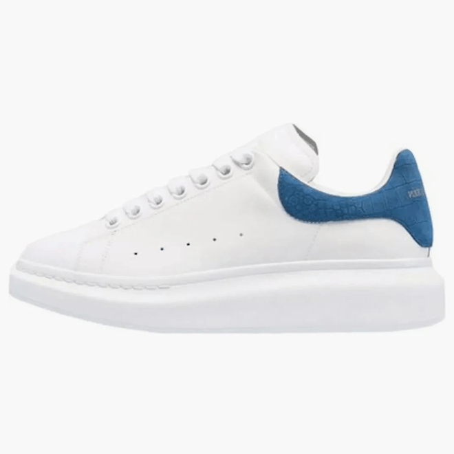 Alexander Mcqueen Oversized White Blue Croc 625162WHZ4K9255