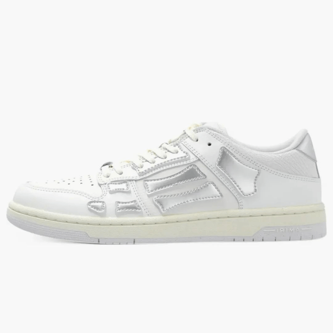 Amiri Skel Top Low White Silver (women's) AWFOSR1022-155