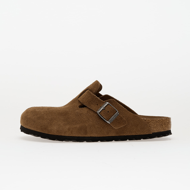 Birkenstock Boston Soft Footbed Suede Leather Dark Tea Tonal Fb  1030861