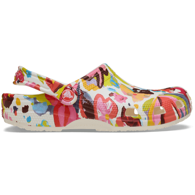 Crocs Classic Painted Floral Clogs Chalk  211587-0WV