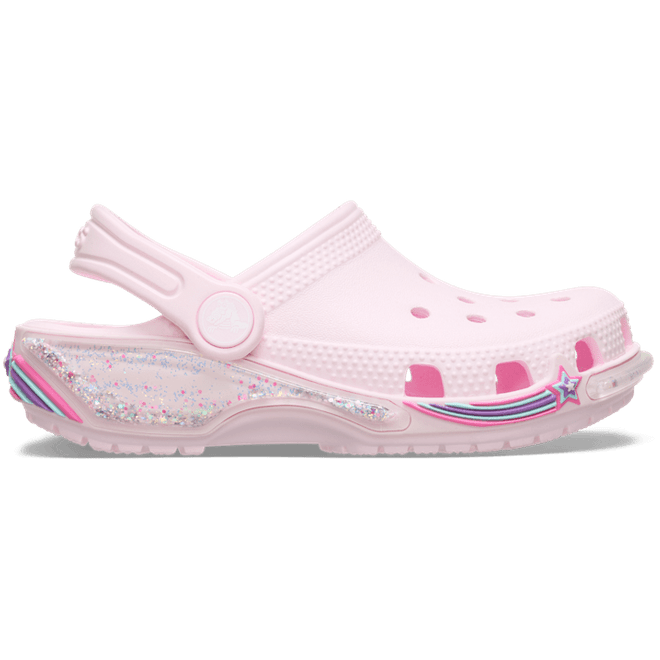 Crocs Kids Toddler Classic Star Sparkle Shaker Clogs Pink Milk  211620-6ZW