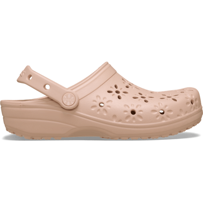 Crocs Classic Floral Cut-Out Clogs Pink Caramel  210927-7AF