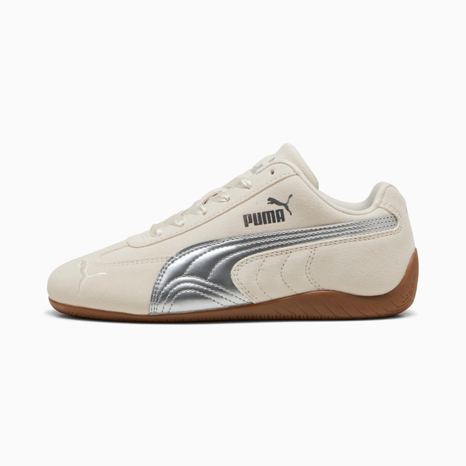 PUMA Speedcat Metallic Jr alpine snow/puma silver Unisex beige Maat 39 Schoenen 404113_01