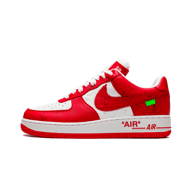 Louis Vuitton Nike Air Force 1 Low By Virgil Abloh White Red BM9U1PTX-RED