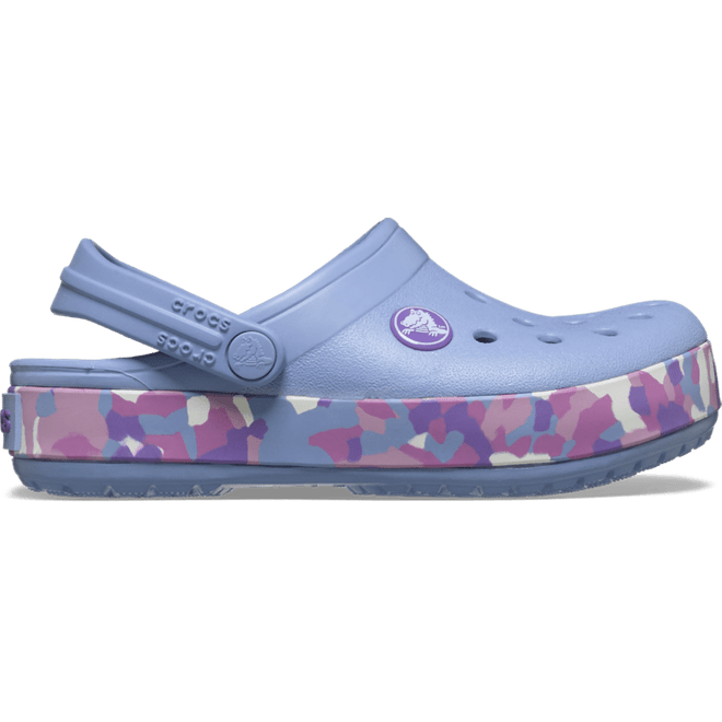 Crocs Toddler Crocband Glow Confetti Band Shoes Blue Haze/Multi  212524-4ZA
